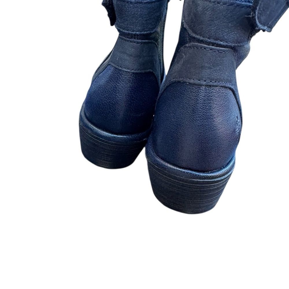 Fly LondonBlue Leather Ankle Boots. Size 10 - Picture 5 of 10
